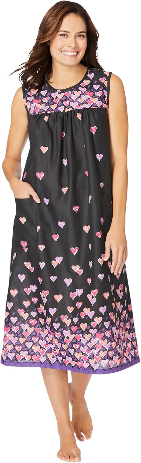 Only Necessities Plus Size Sleeveless Print Lounger