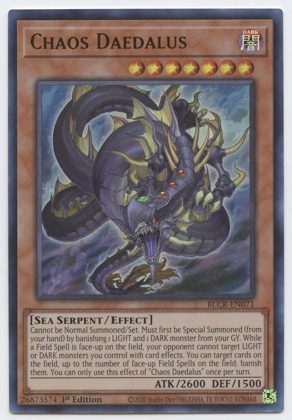 Yu-Gi-Oh! Karte „Chaos-Valkyre“ – Ultra Rare, Deutsch, 1. Auflage, Inkl. Toploader