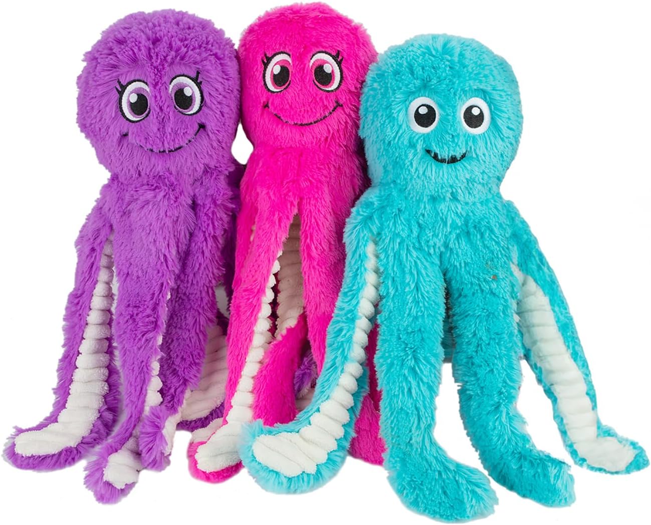 Pet Supplies Best Pet Supplies OctoMutant Crinkle Plush Dog Toys for Interactive Play, Puppy