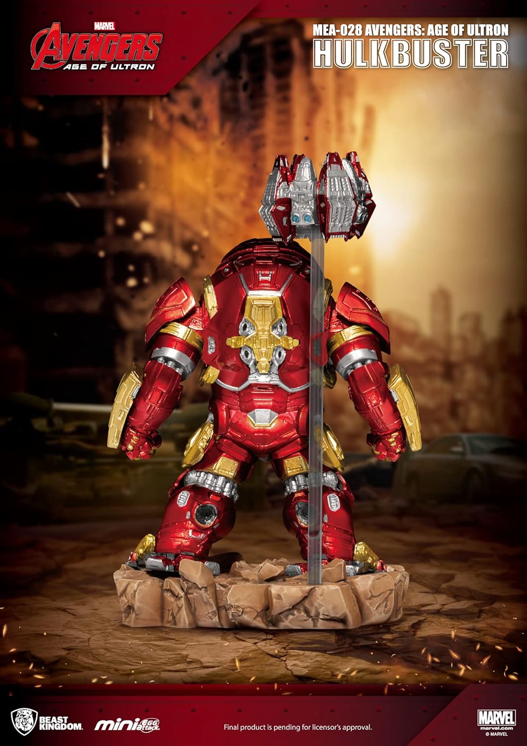 Beast Kingdom Marvel Avengers: Age of Ultron: Hulkbuster MEA-028 Mini Egg Attack Figure, Multicolor