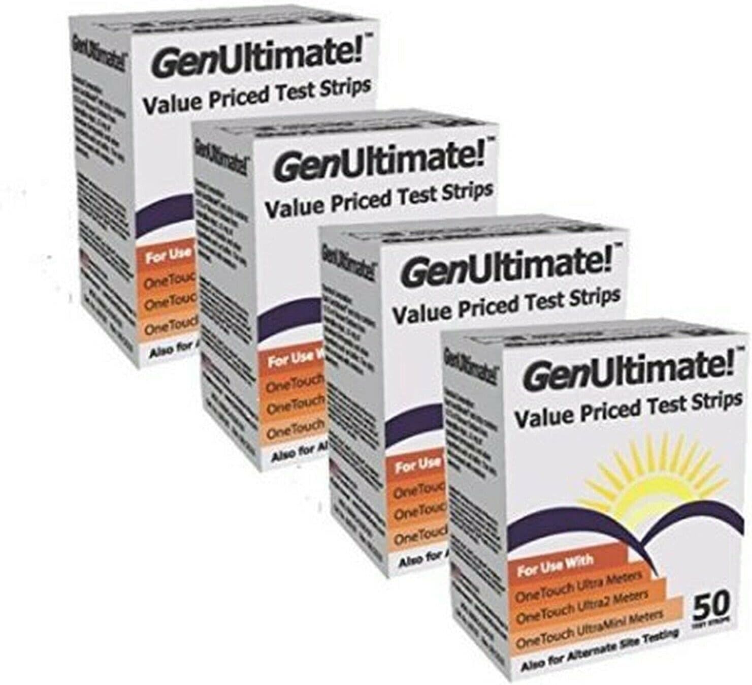 Blood Glucose Test Strips for Use with One Touch Ultra, Ultra 2 and Ultra Mini Meter, 200 ct Strips (2 boxes of 100) Number One Rated Generic,