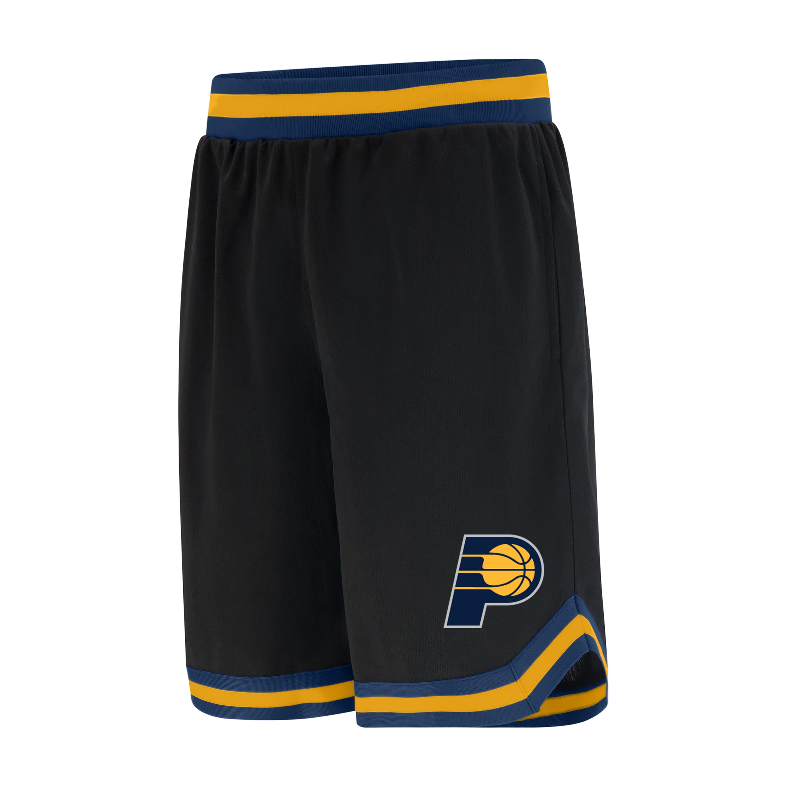 Unk NBA Short de Basket pour Homme GSM3547F avec Logo de l'équipe NBA tissé en polymaille, Noir, Taille XL
