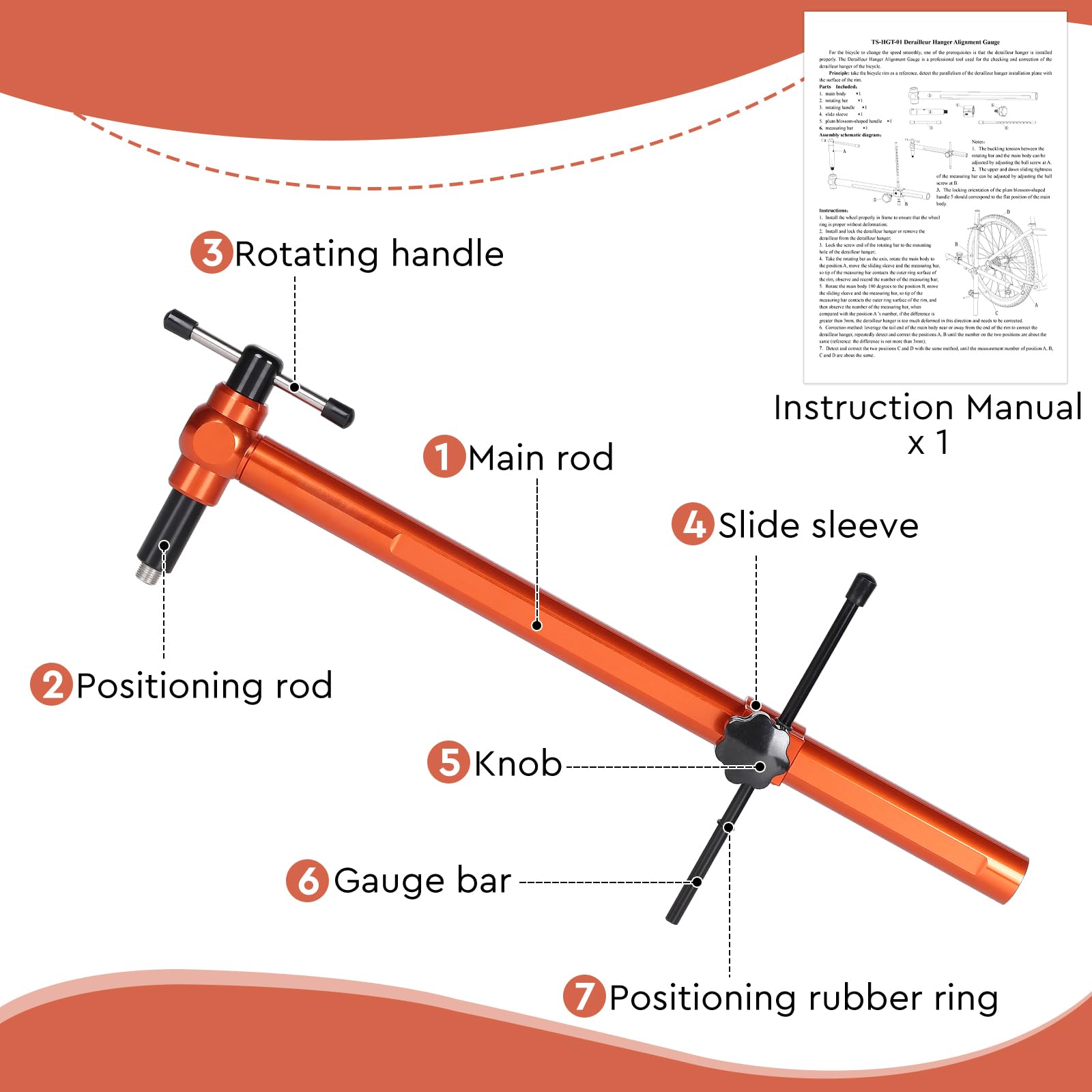 EFUTURETIME Dima Raddrizza Forcellino Cambio Bici 12"-29" | Allineatore Forcellino per Ruote da 12", 14", 16", 18", 20", 22", 24", 26", 27,5" e 29"