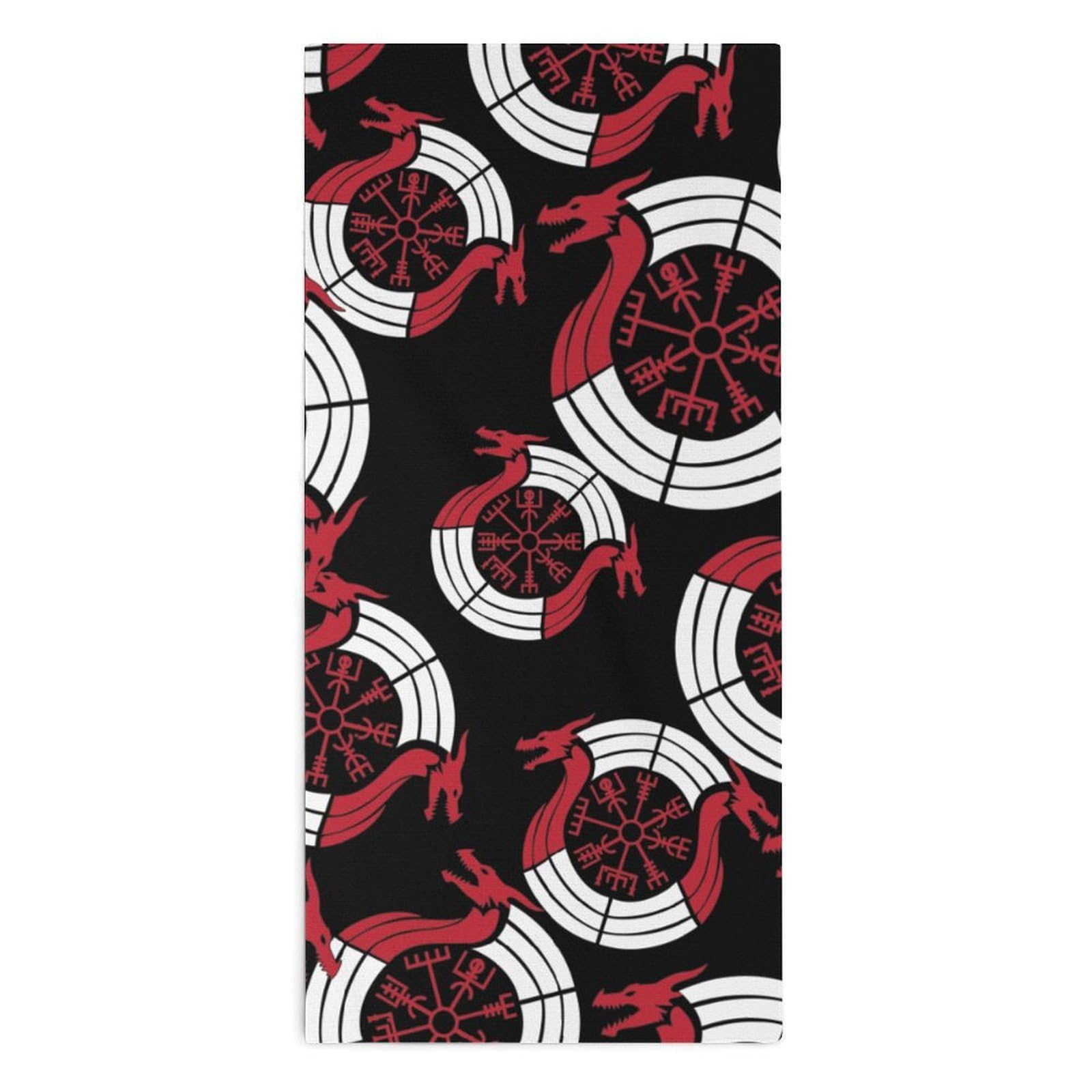 NCLQVJXZKHW Vikings Nordic Compass Hand Towels Soft Face Towel Gym Bathroom Travel Hotel 13"x28"