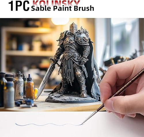 Miniatura 4 de golden maple - Juego de 13 pinceles de pintura en miniatura y pinceles secos para pintura de detalles finos, pintura acrílica, acuarela, óleo,