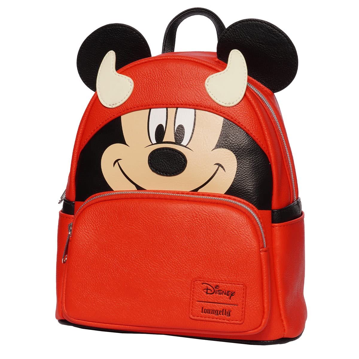 Loungefly Disney Mickey Mouse Devil Mickey Mini Mochila - Entertainment Earth Exclusive, Varios colores, W 9" x H 10" x D 4.5", Loungefly Disney Mickey Mouse Devil Mickey Mini Mochila - Entertainment