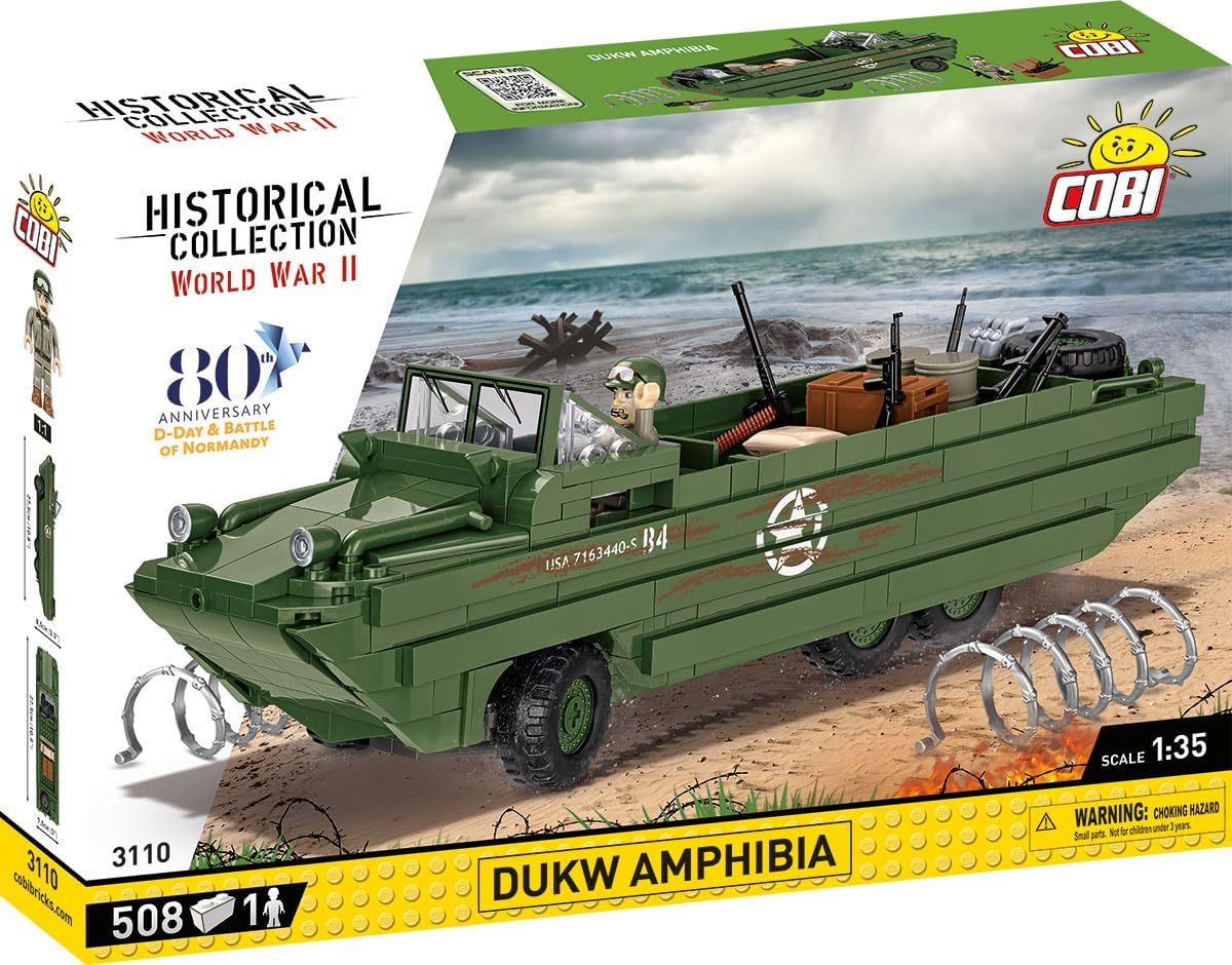 COBI Historical Collection WWII DUKW Amphibia Building Set, 508 Pieces