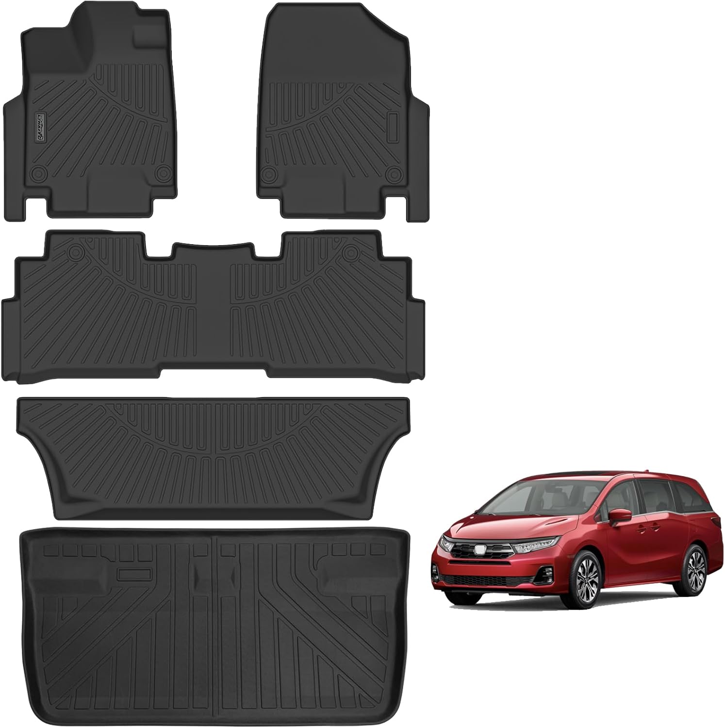 Floor Liners for Mazda CX50 2023 2024 2025 2026 (Non Hybrid) & Cargo Liners & Backrest Mat,TPE All Weather Protection Car Floor Mats with Trunk Mat Covering The Backrest for CX-50