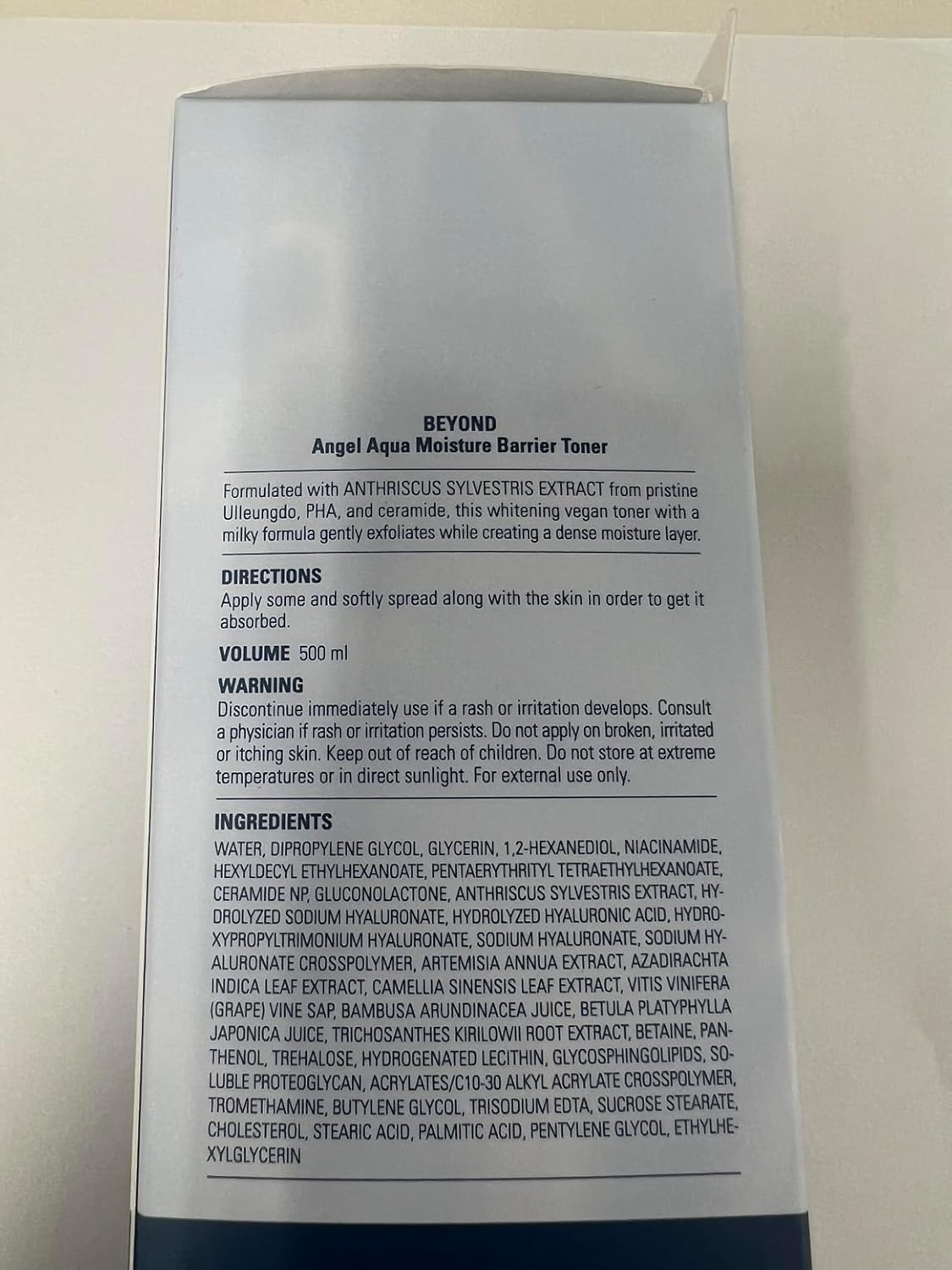 Beyond Angel Aqua Korean Moisture Barrier Toner (16.9fl oz) - Moisture Barrier Strengthening for Sensitive Skin, Vegan Formula. Chervil, Hyaluronic Acid, PHA, Ceramide. - Image 8