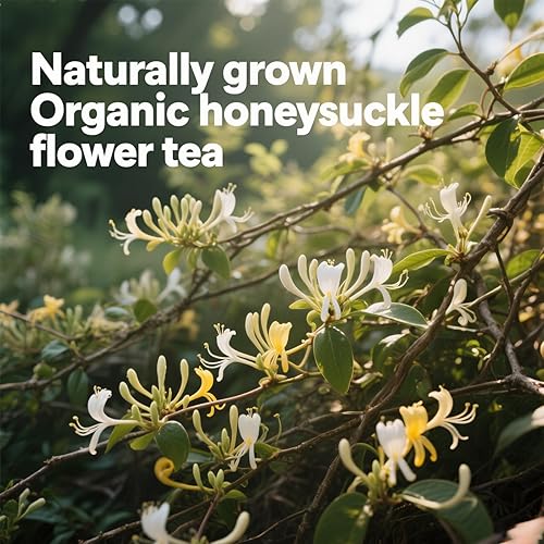 Miniatura 2 de 4.23 oz 100% puro natural seco brotes de madreselva orgánicos, té de madreselva Jin Yin Hua - Té de hierbas de flores premium (1 bolsa)