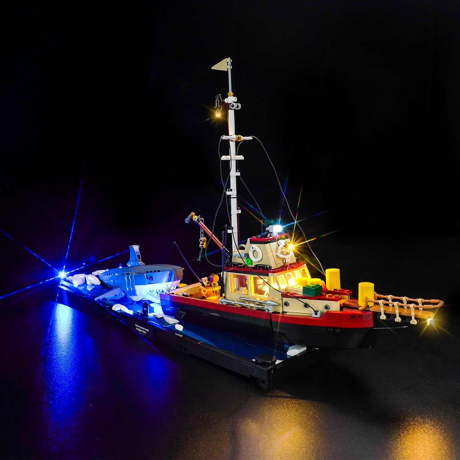 BrickBling LED Light Kit Compatible with Lego Jaws, Creative Lighting Compatible with Lego 21350-No Bricks (Classic Version Light)