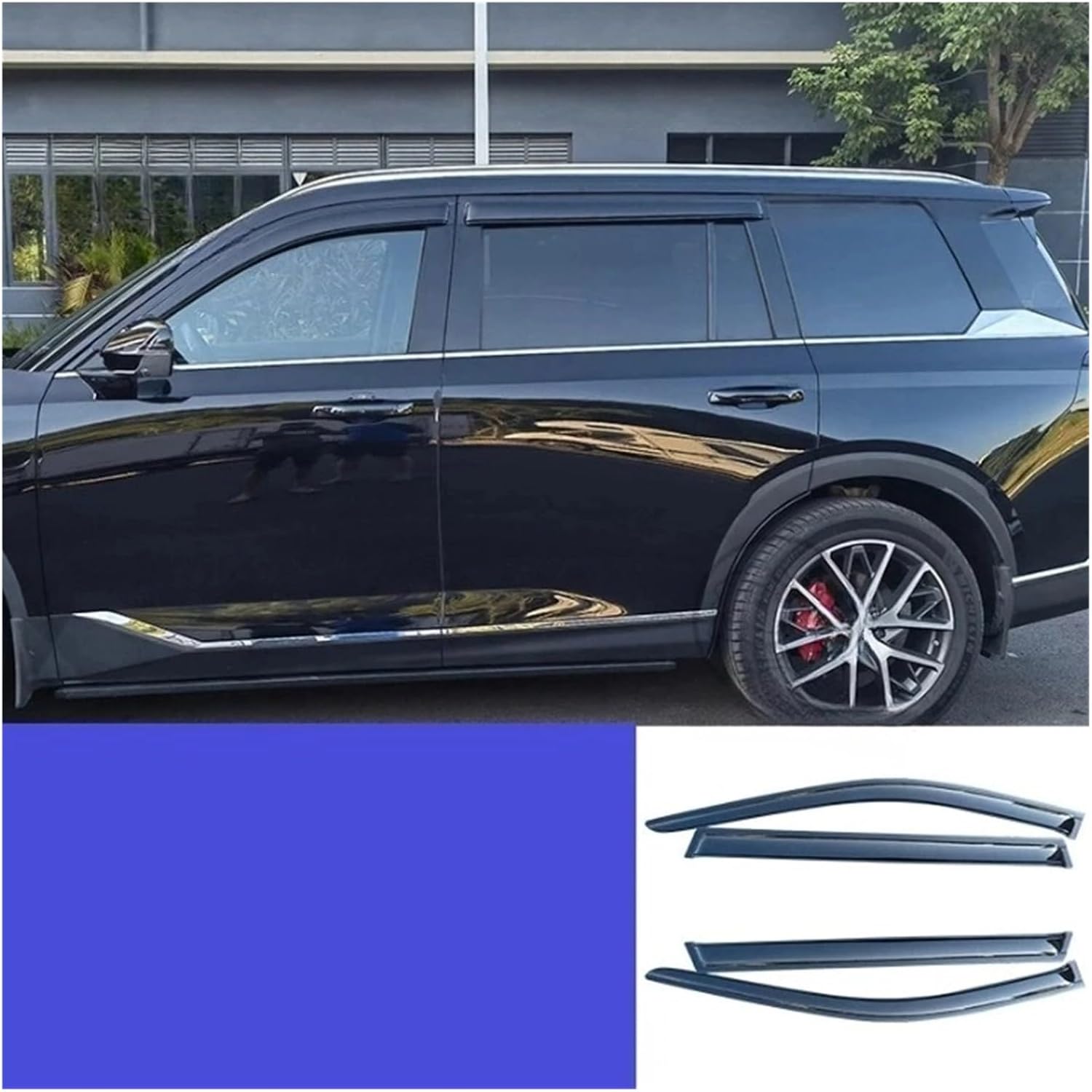 Window Visor Compatible for Trumpchi GAC GS8 2024 2023 Side Door Window Deflectors Side Window Visor Deflector Rain Guard Car Accessories(6PCS)