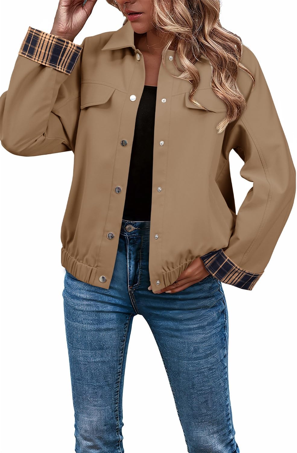 Stylish Oversized Fall Jackets for Women 2025 with Color Blocked Sleeves