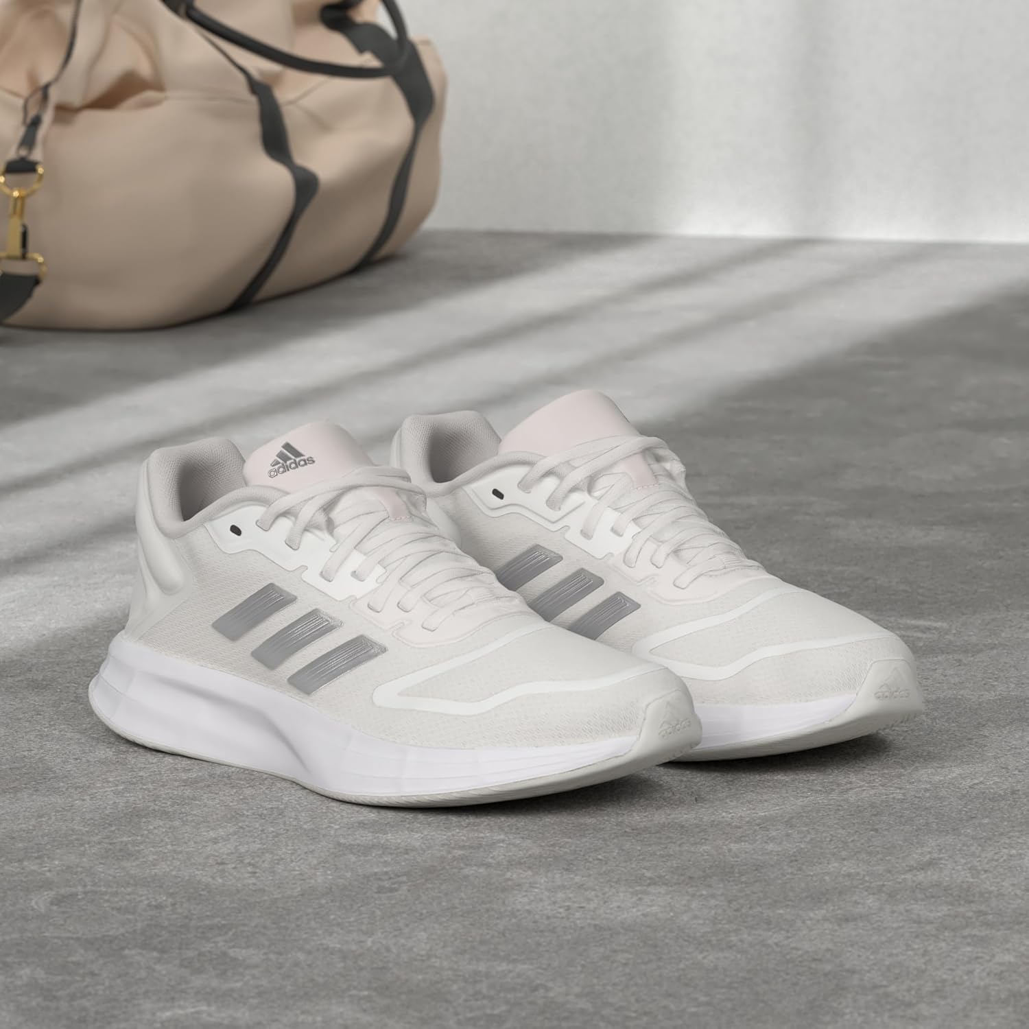 Adidas Adult Duramo SL 2.0 White/Silver Metallic/Grey One 6 - Image 2