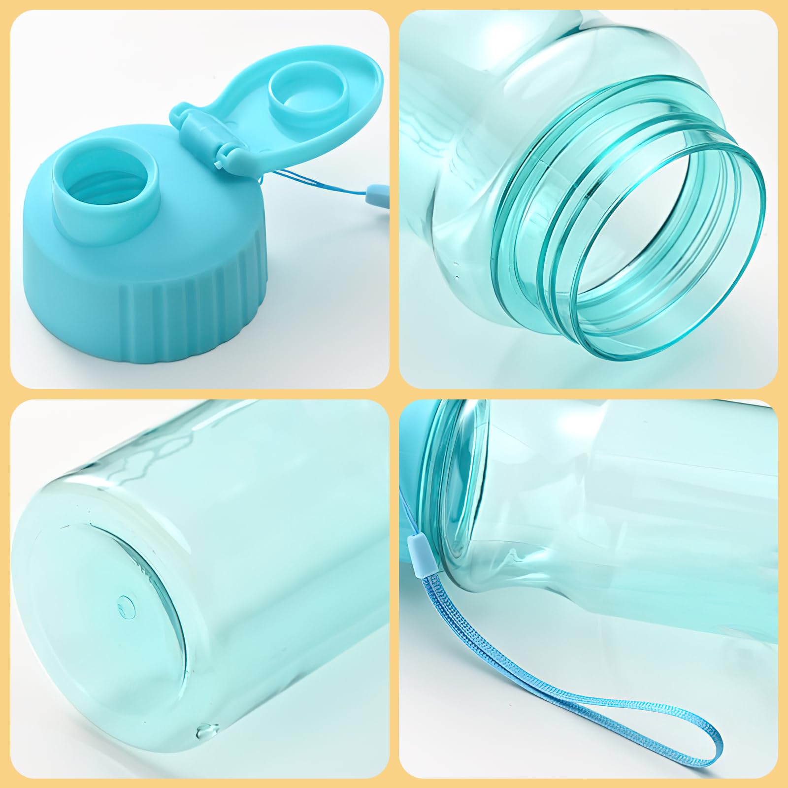 Confezione da 12 borracce da 550 ml, per sport, con tappo a ribalta, leggere, per scuola, fitness, palestra, yoga, ciclismo, senza BPA e tossiche