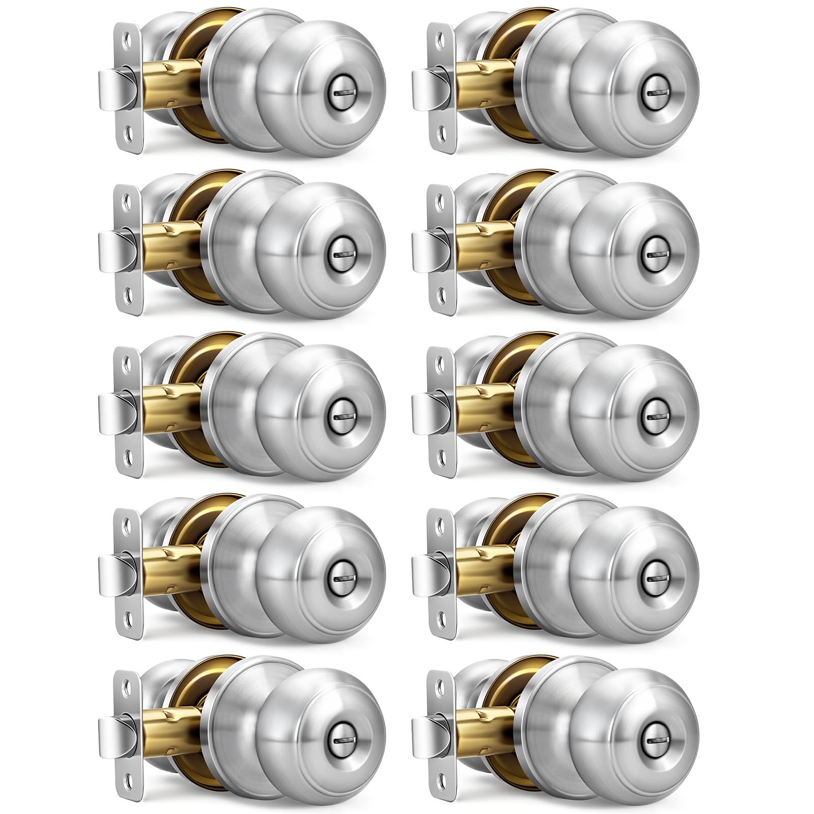 Black Door Knobs, 10 Pack Privacy Door Knobs Interior — Amazon image 24