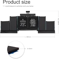 Baterie de schimb BLESYS A1618 pentru laptop MacBook Pro 15 inchi Retina A1398 Late 2013 Mid 2014 2015 A1494 11,36V 8755mAh 99,5Wh 7