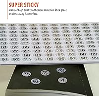 Vista 4 de 1-100 etiquetas adhesivas reflectantes con números láser, 10 juegos, 1000 autoadhesivas, redondas, pequeñas, consecutivas, etiquetas de número