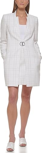 Miniatura 2 de DKNY Chaqueta con detalle de monograma metálico para mujer