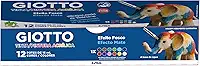 GIOTTO, Tinta Acrilica Pintura Efeito Fosco 15ml com 12 Cores