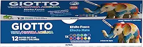 GIOTTO, Tinta Acrilica Pintura Efeito Fosco 15ml com 12 Cores