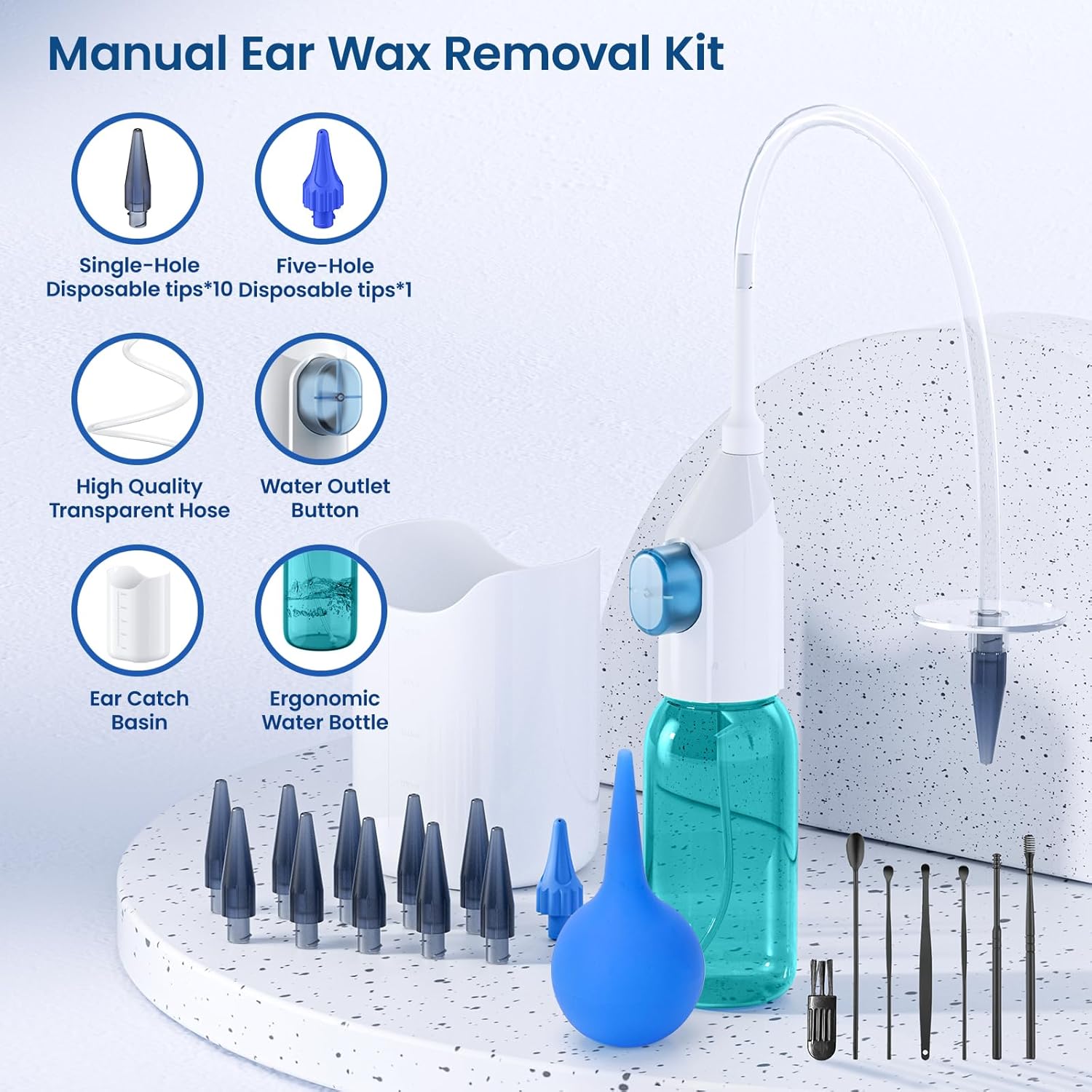 Ear Syringe - Ear Wax Removal - Sucks Snot and Earwax Removal Kit - FSA HSA Eligible-Safe and effective removal of ear wax and snot