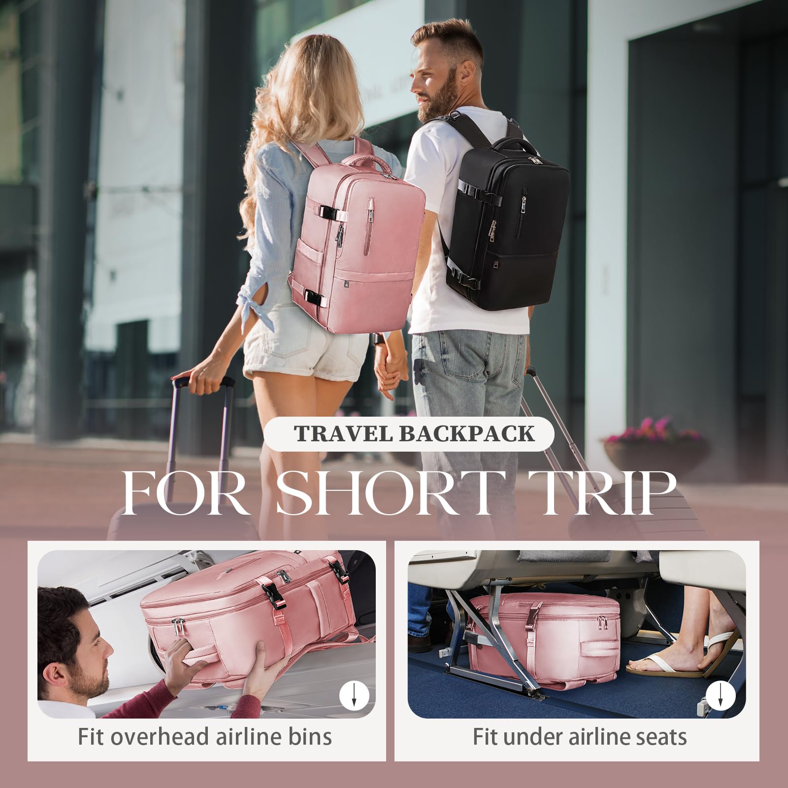 Hayayu Borse Da Cabina Per Ryanair 40x20x25 Bagaglio A Mano Zaini Borsa Zaino Da Viaggio Il Sedile Zaino Per Ryanair Bagaglio A Mano Borsa Cabina Travel Viaggio Casual Daypack