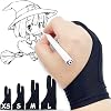 Drawing Glove, Artist Glove for Drawing Tablet iPad, Digital Art Palm Rejection Glove, Good for Left and Right Hand L, 2 Pack