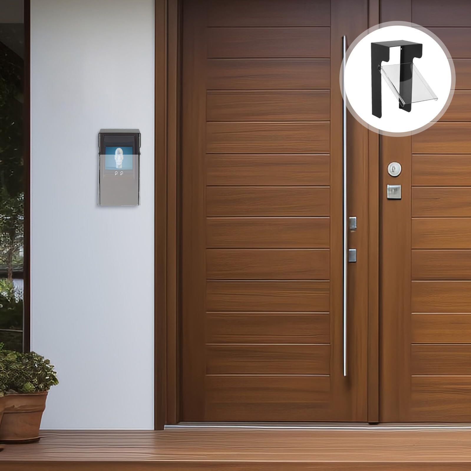 Protezione per Trasparente Antipioggia Custodia per Tastiera Accesso con Riconoscimento Facciale Copertura Resistente AI Raggi Uv per Uso Esterno Compatibile con Vari Modelli