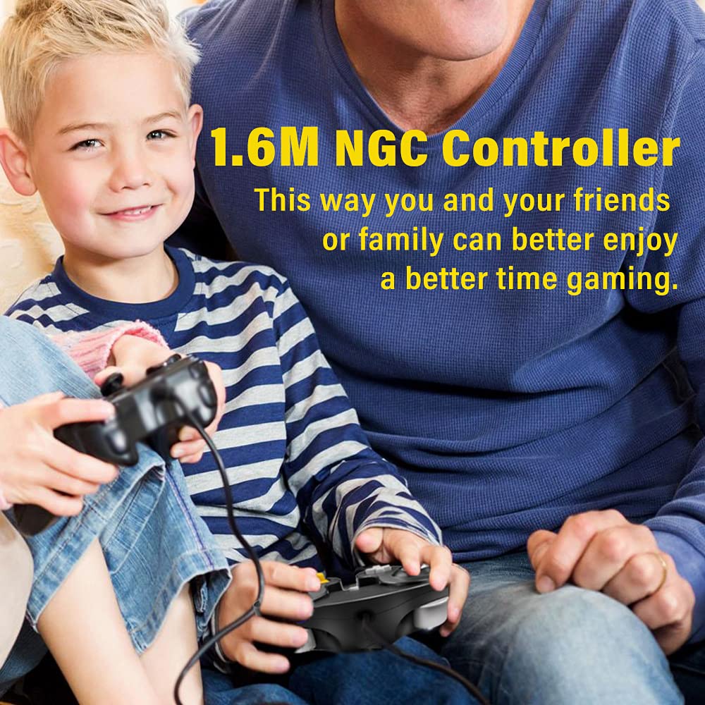 Manette Filaire pour GameCube, Contrôleur Classique NGC Compatible avec Wii U, Switch, PC, Super Smash Bros