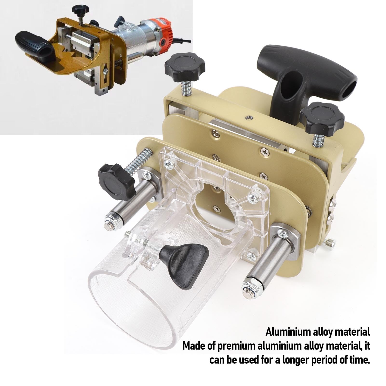 Localizzatore di Scanalature per Fresatrice per Legno Staffa di Fissaggio Efficiente e Leggera 2 in 1 per attività di Rifinitura