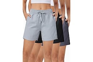 3 Pack Basic Athletic Shorts for Women | Quick Dry & Lightweight...