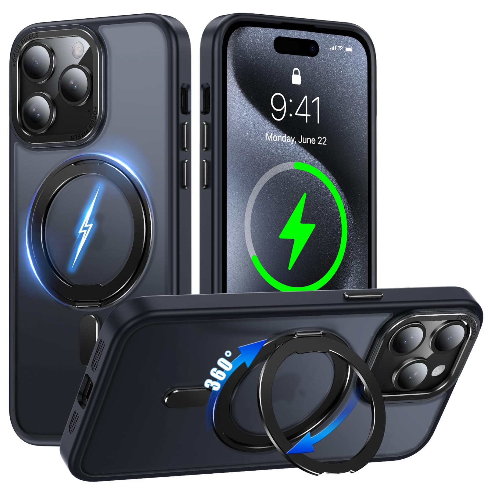 Amazon.co.jp: iPhone 13 Pro Max 用 ケース Magsafe対応 360°回転