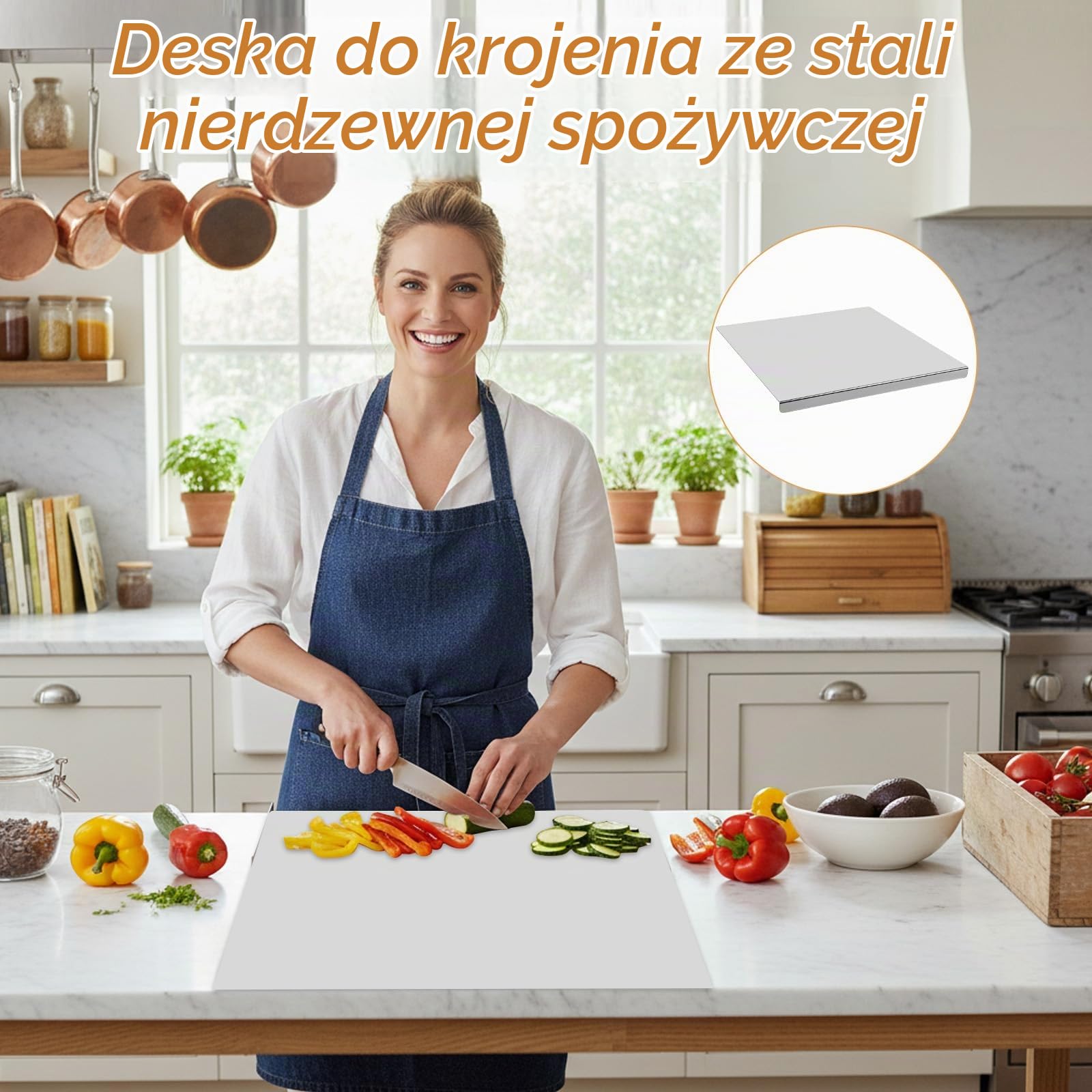 Blat Roboczy Knetowy ze Stali Nierdzewnej 50x50 cm, Deska do Krojenia 304 Stal Nierdzewna Blat Kuchenny z Krawędzią do Nałóżenia, Deska do Makaronów, Pieczenie, Ciasto dla Kuchni Knecić, Kroić, Piec
