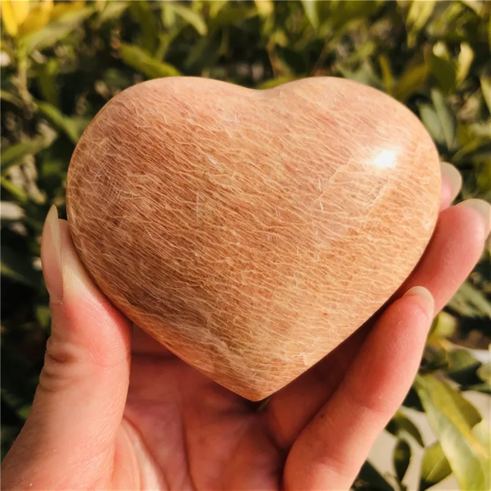 RVBLRDSE Crystal Yellow Moonstone Heart-Shaped Quartz Home Ornaments (Size : 5-6cm) Gemstone Stone