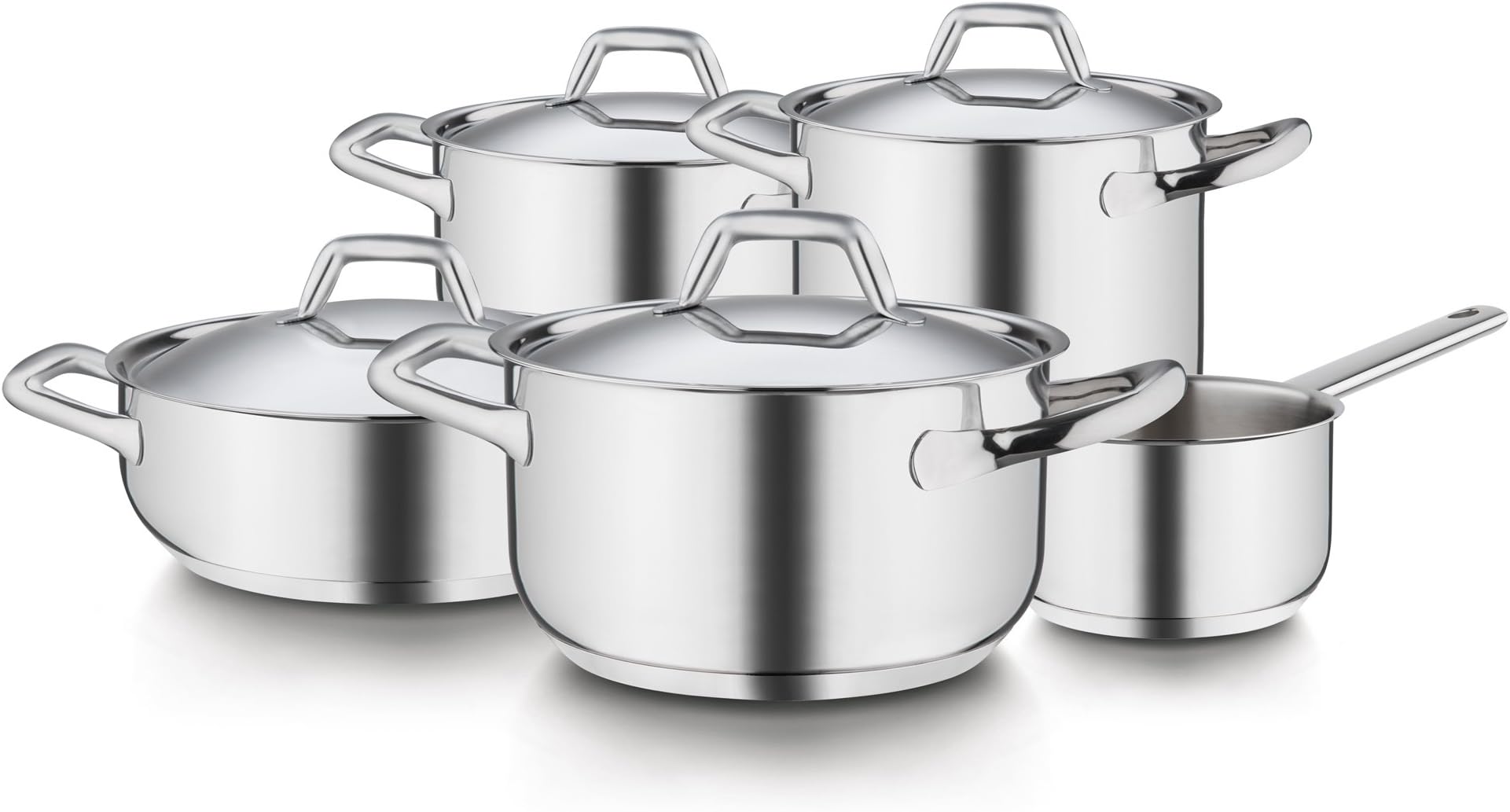 Barazzoni Chef Line 9 Pieces, Stainless Steel, Silver, 22 cm