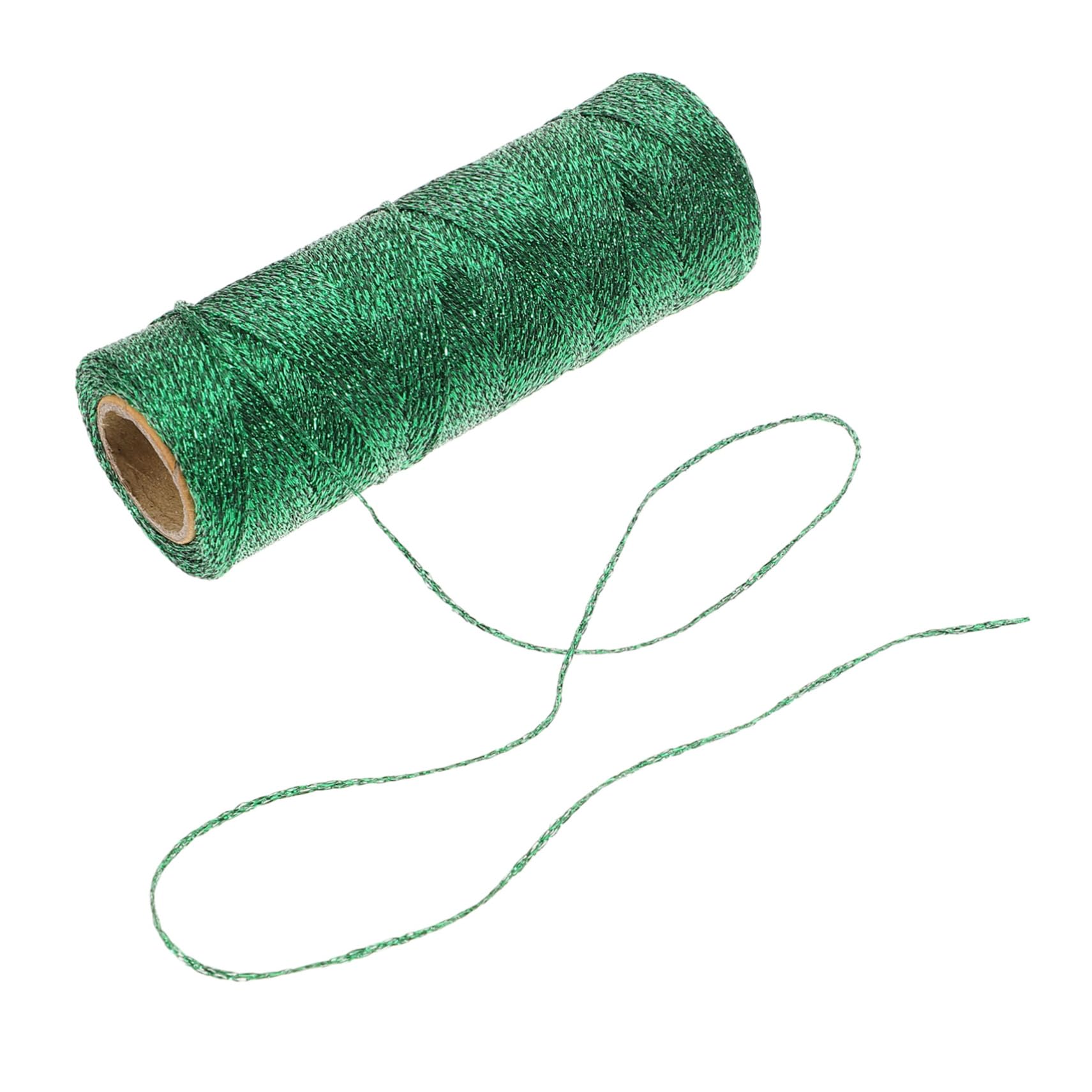 CIMAXIC 2pcs Green Wrapping String Soft Cord for DIY Craft Projects Present Decoration and Festival Wrapping Comfortable Easy to Trim Fade Resistant Twine