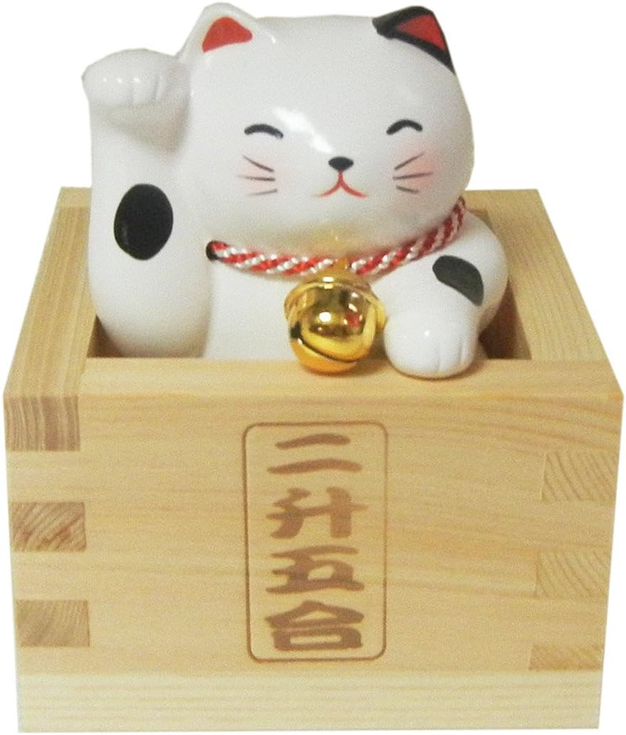 MITOUKAN Japanese KIMONO Maneki Neko Beckoning Cat Lucky Cat (2f011)