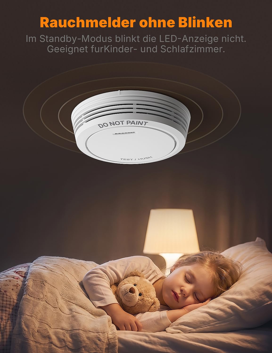 RUNIDUR Rauchmelder 10 Jahre Batterie Wechselbar mit Magnethalterung 3Stück | Klein Flach Feuermelder, Photoelektrischer Rauchwarnmelder Ohne Blinken und Ohne Bohren, Zertifiziert nach Norm EN14604