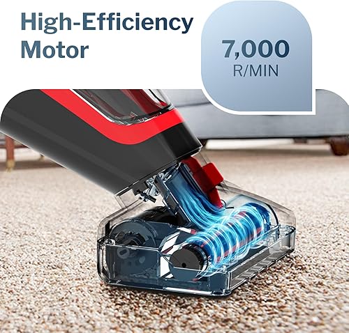 Miniatura 4 de Powools Aspiradora de mano para pelo de mascotas, aspiradora inalámbrica recargable, aspiradora de mano con filtro reutilizable y cepillo motorizado