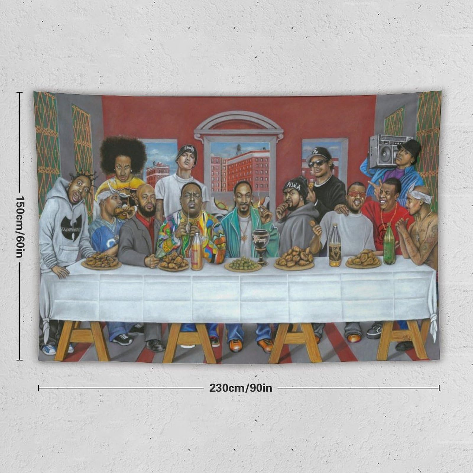 Poster con stampa di cantanti rap hip hop all star (34), decorazione artistica da parete, per camera da letto, soggiorno, decorazione moderna per la casa, 152,4 x 228,6 cm
