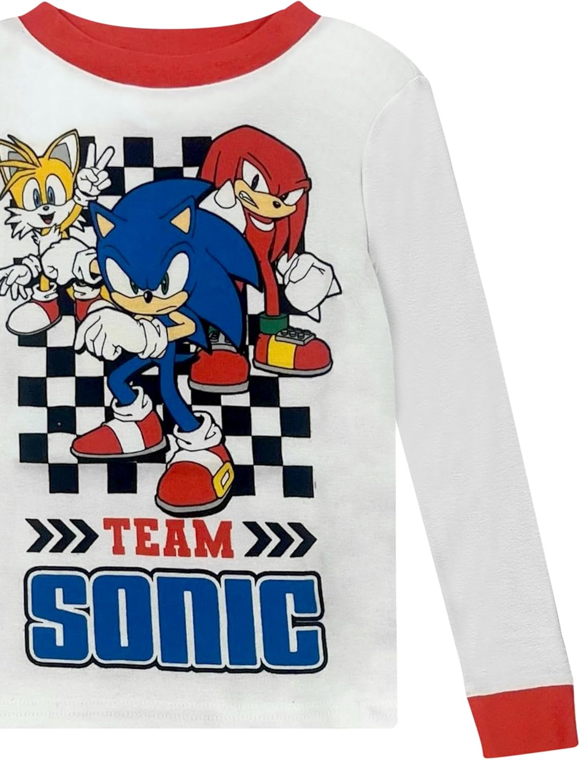 Sonic The Hedgehog 4 Piece Pajama Set - Toddler Boys PJ Set with Long Sleeve Shirt & Pants - Sleepwear Set - Official License - Image 3
