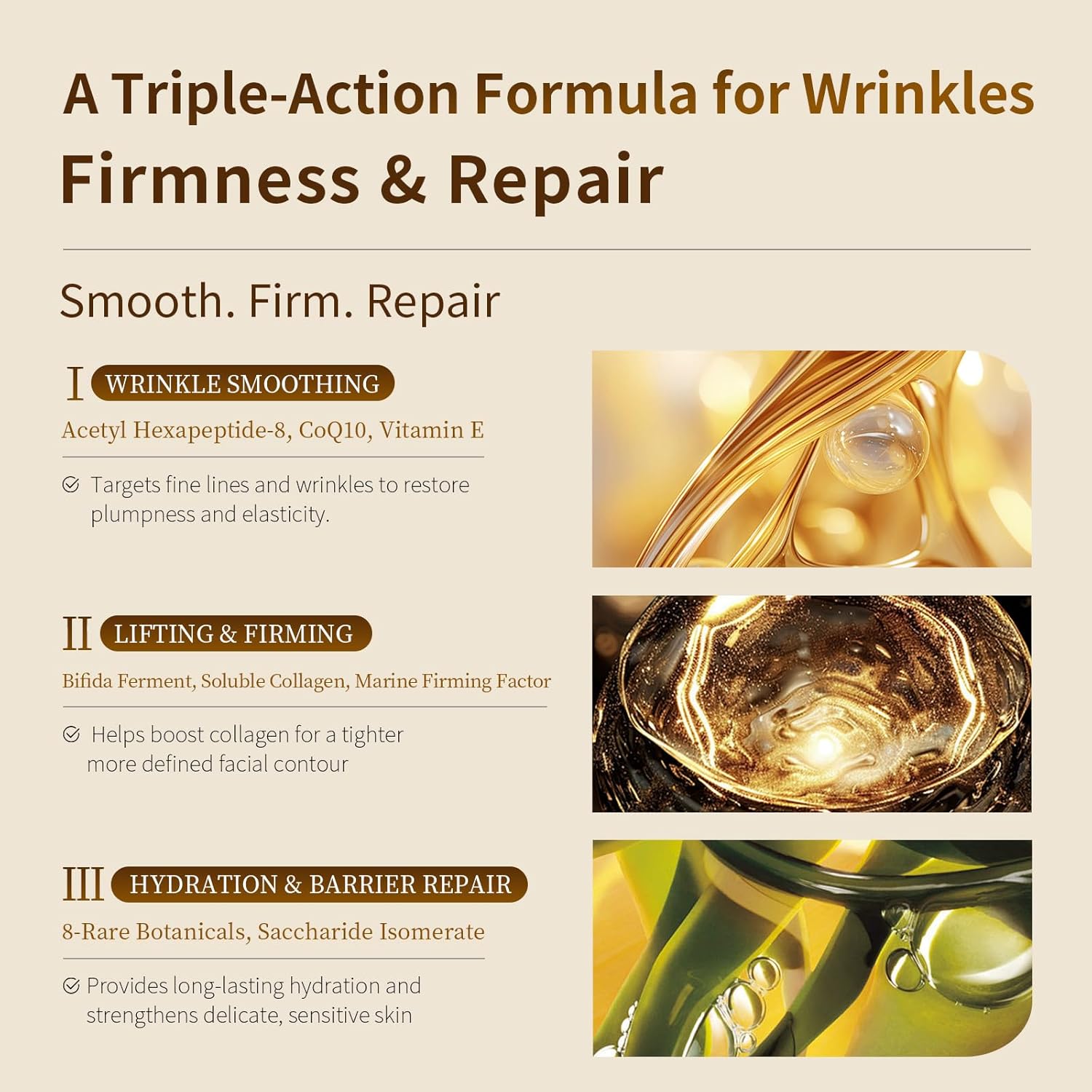 Moisturizing Face Cream, Firming, Anti-Wrinkle, and Fine Line Reduction Combats Early Signs of Aging with Collagen-Boosting Hydration Suitable for Women,1.76 oz - Image 4