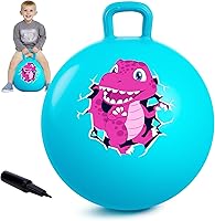 EVERICH TOY Hopper Ball for Kids 4-8, 18In Dinosaur Hoppity Hop Ball, Sit On Bouncy Balls with Handle, Indoor Outdoor Christmas Hopping Toys Gifts for Boys Girls
