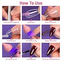 Vista 16 de AORAEM Lámpara LED UV para uñas: lámpara U V de cuello de cisne de doble cabeza para uñas de gel, luz LED de curación flash con 6 lupas para el Negro