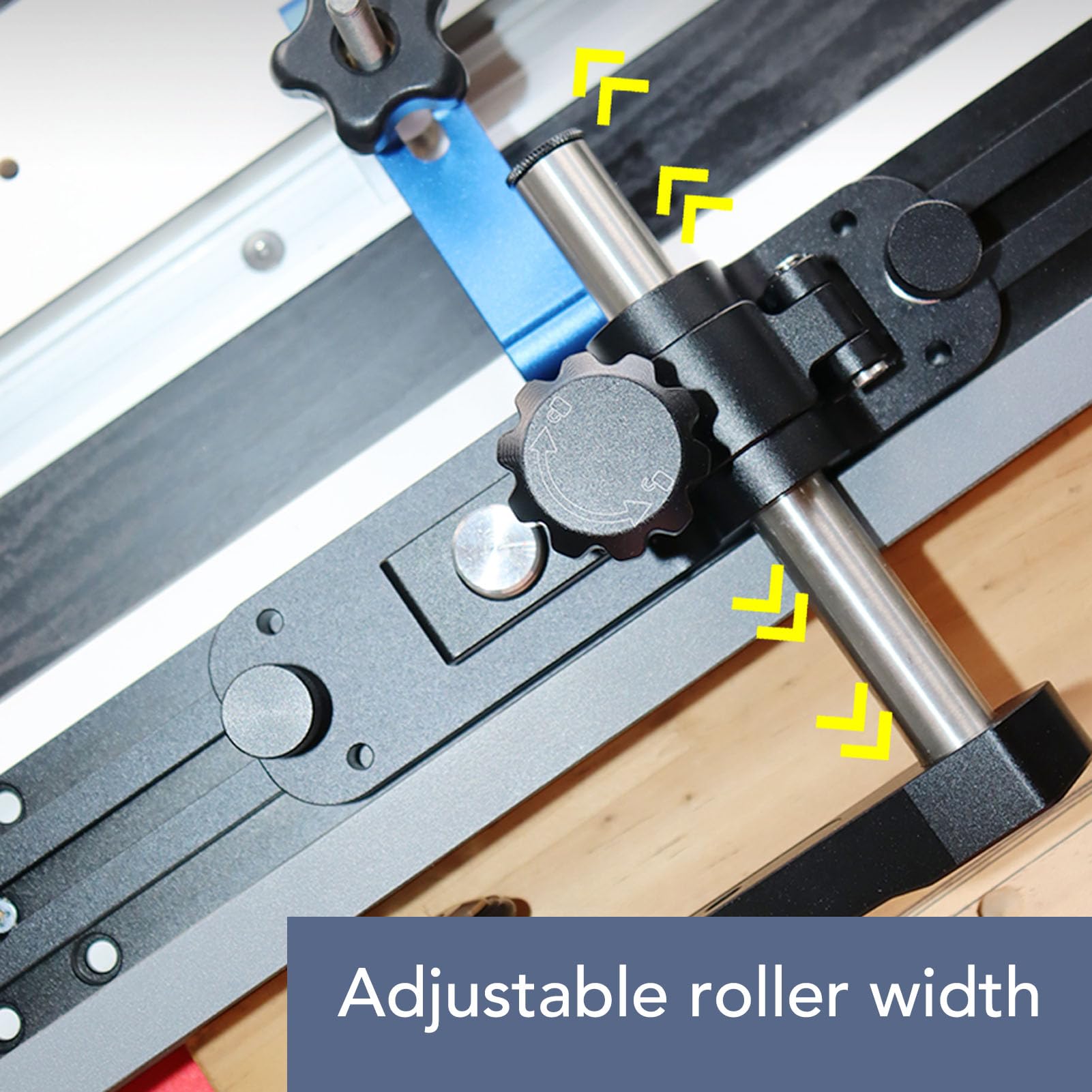Guía de Empuje para Sierra de Mesa Aleación Aluminio Resistente, Diseño Rodamiento Unidireccional, Uso Flexible para Diferentes Objetos Procesamiento, Ideal Aficionados a la Carpintería