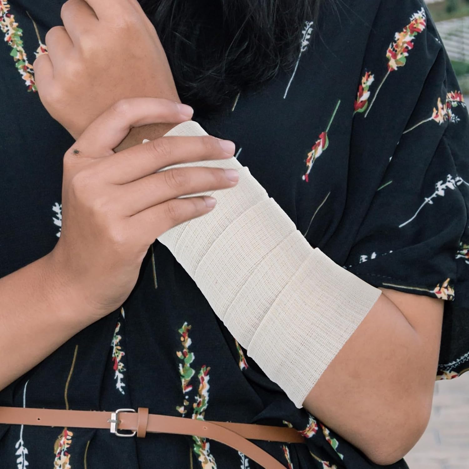 FOMIYES 1roll Elastic Cotton Tubular Bandage Sleeve Comfortable Stockinette for Dressing Injury Bandaging for Athletes and Outdoor Activities