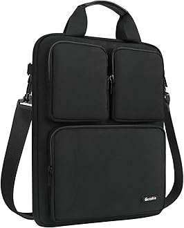 Laptop Bag Three Pockets for MacBook Air, 13 Inch MacBook Pro Retina, 14.1 Inch Laptop, Cross Body Shoulder Briefcase Bag, Messenger Bag, Briefcase Case