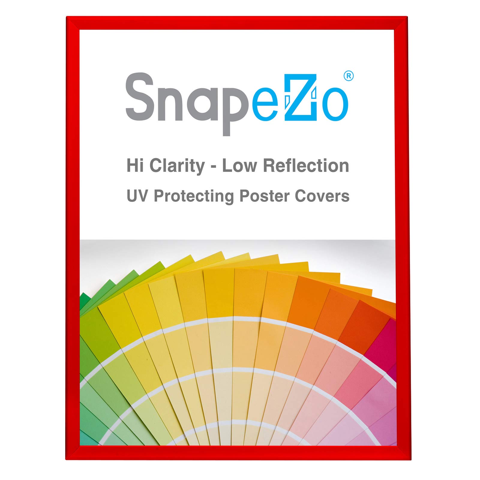 SnapeZo Poster Frame 24x30, Red, 1.25 Inch Aluminum Profile, Front-Loading Snap Frame, Wall Mounting, Professional Series