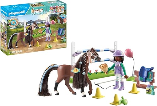 Playmobil 71355 Caballos de cascada Saltando Arena con Zoe y Blaze